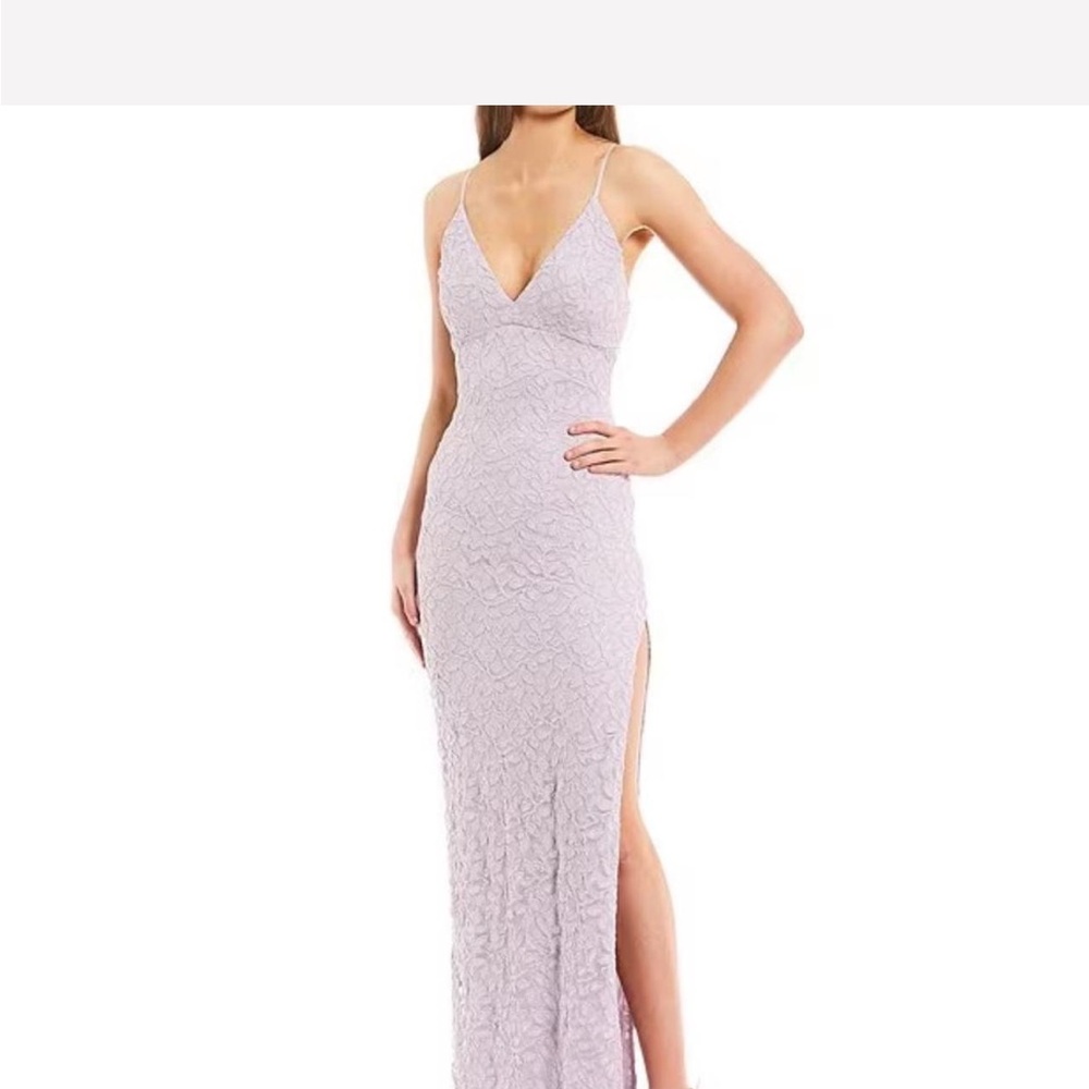Lavender formal prom dress